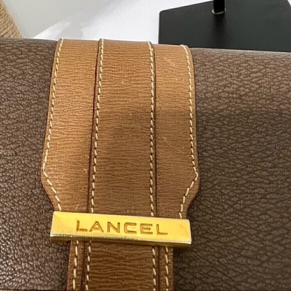 Lancel Brown Leather Vintage Shoulder Crossbody  Clutch Bag - Picture 11 of 14